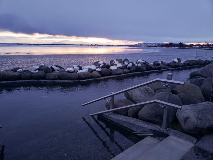 sunrise at laugarvatn fontana