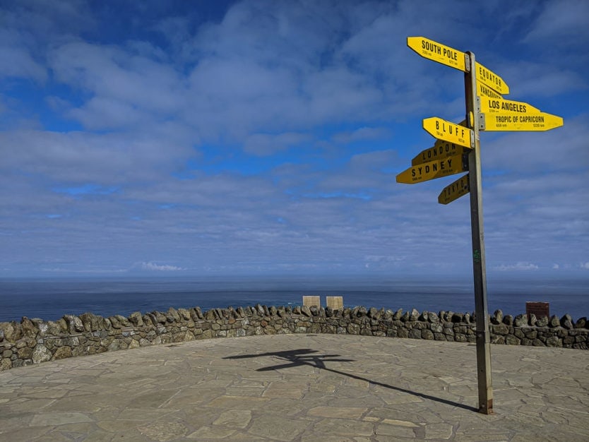 northland cape reinga lighthouse sign