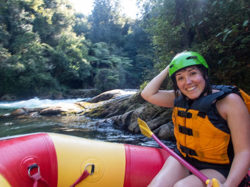 kaituna cascades rotorua rafting trip smiling photo