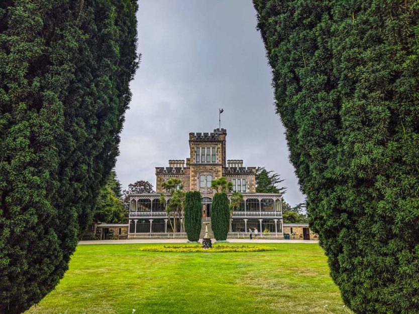 larnach castle in dunedin with gardens