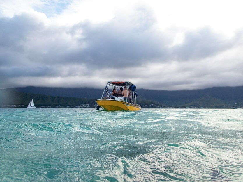 boat rental for kaneohe sandbar tour