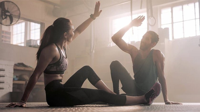 fit couple trying to boost workout recovery