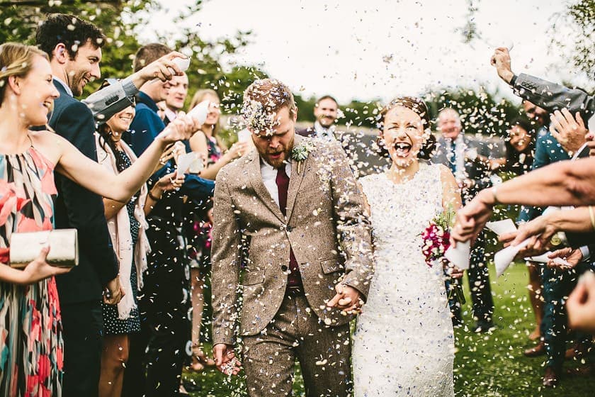 Amazing Confetti Wedding Picture