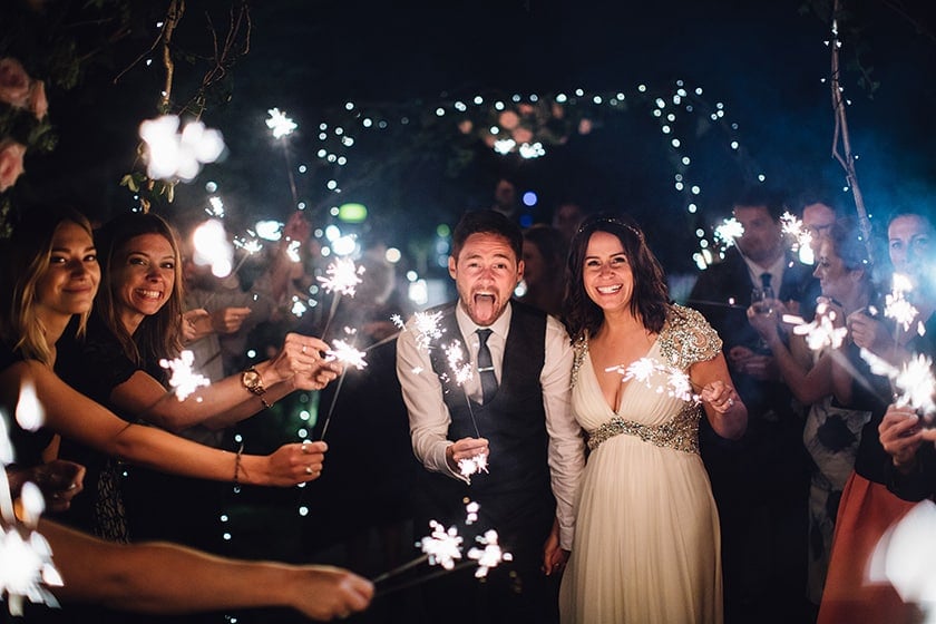 Wedding Sparkler exit