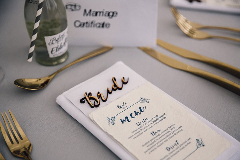 wooden cut bride stencil