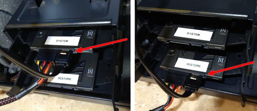 factory restore drive cables