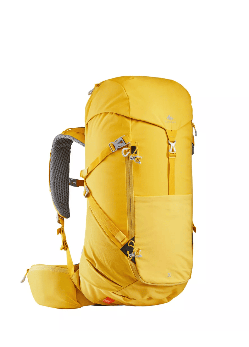 30l Sac Dos Quechua Mh500 Sac A Dos Jaune Decathlon