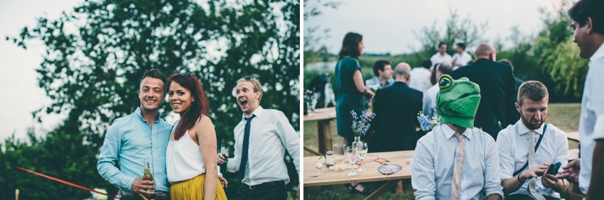 Wedding guests dressing up