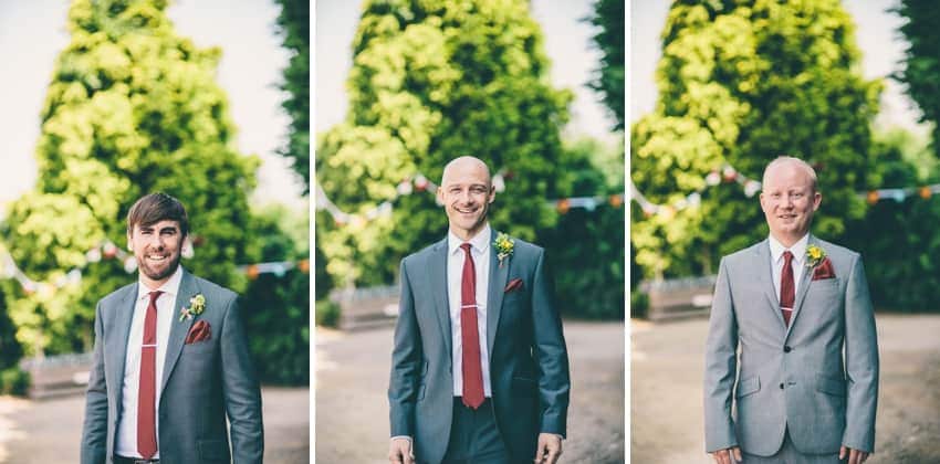 Groomsmen wedding mug shots