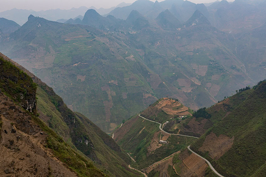 Limestone mountains with a bit of green left