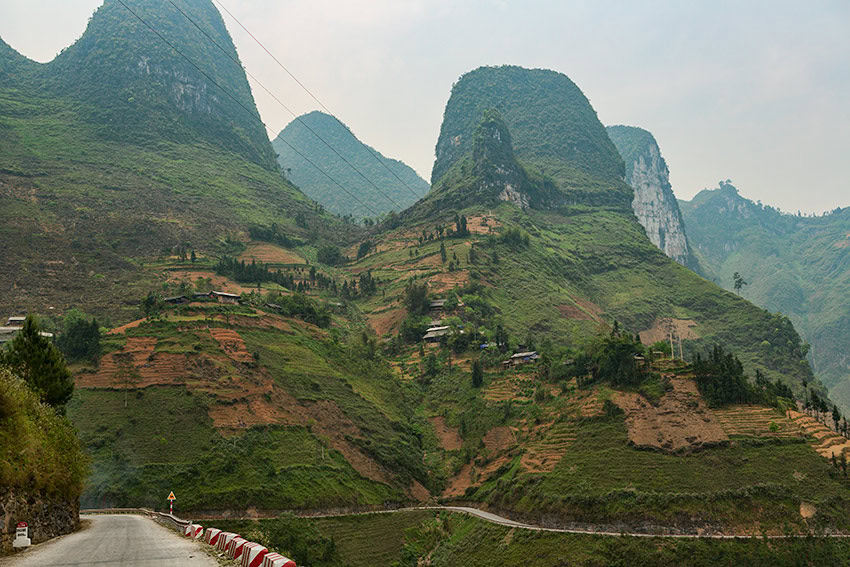 Road and Mountains in Vietnam