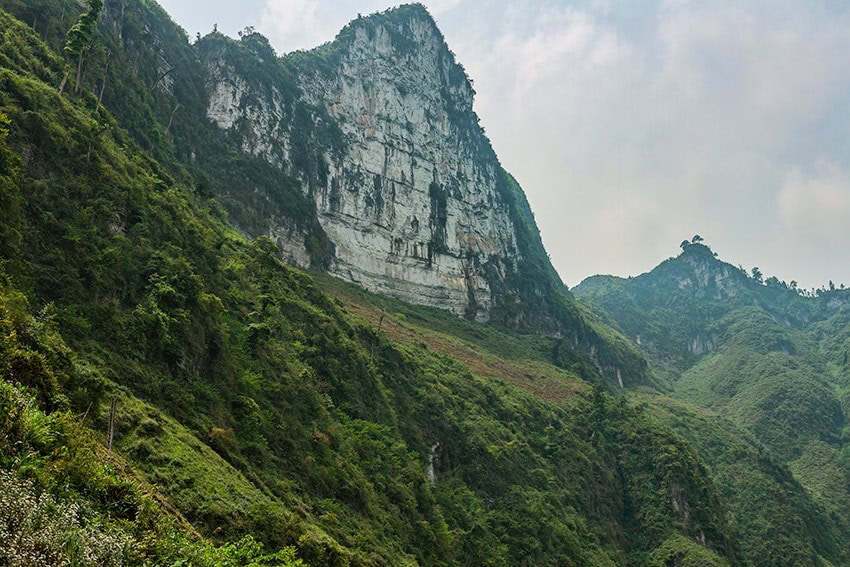 White cliffs at the Đồng Văn Karst Plateau