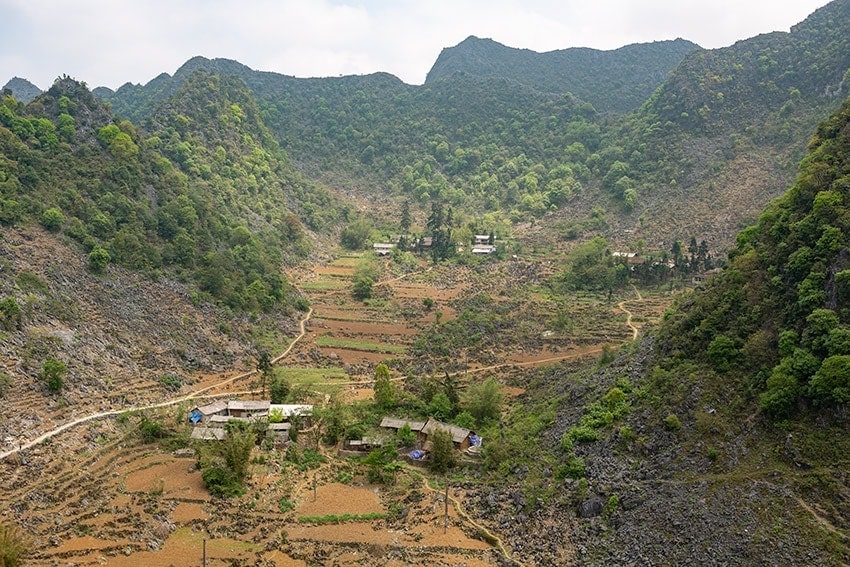 Mountain with Farm Houses