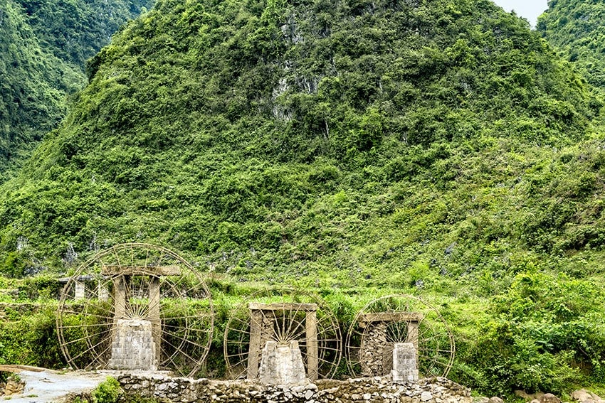 3 Water wheels in Vietnam