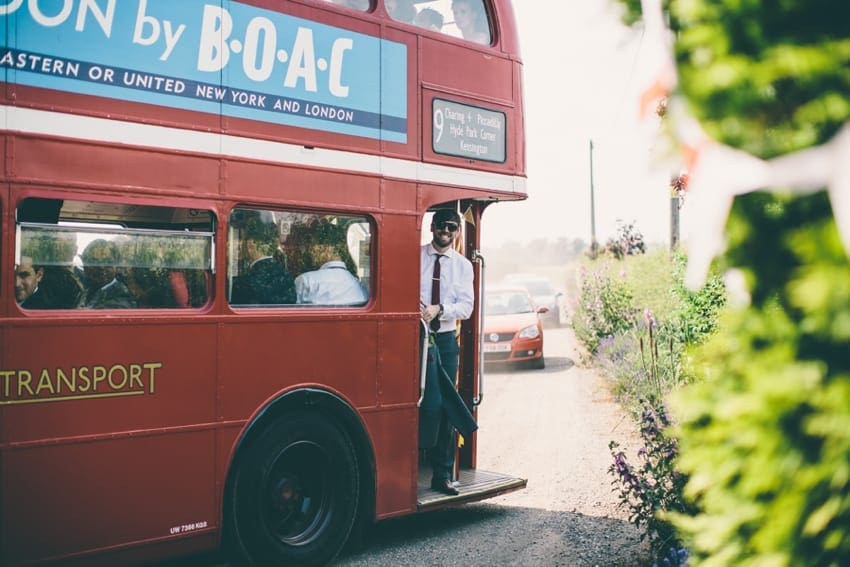 Back of london red bus