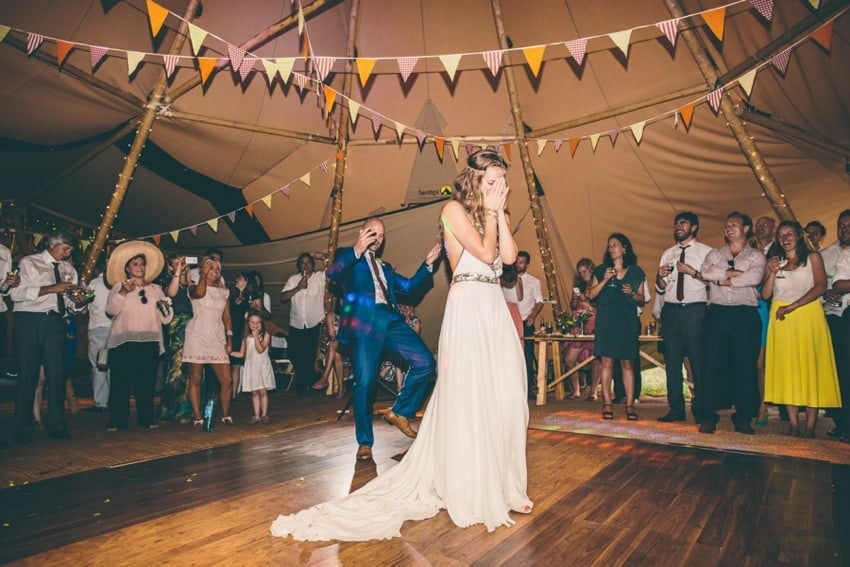 Tipi wedding first dance