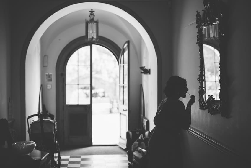 Creative black and white wedding photography