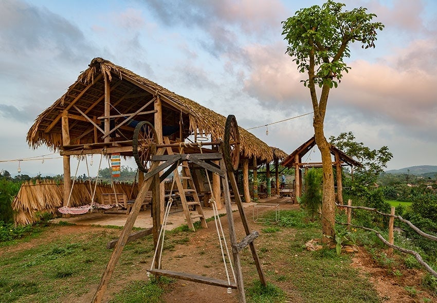 Little restaurant on a hill outside of Phong Nha