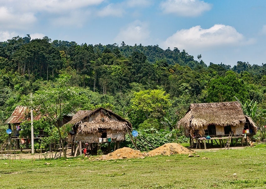 One of the few villages up in the mountains