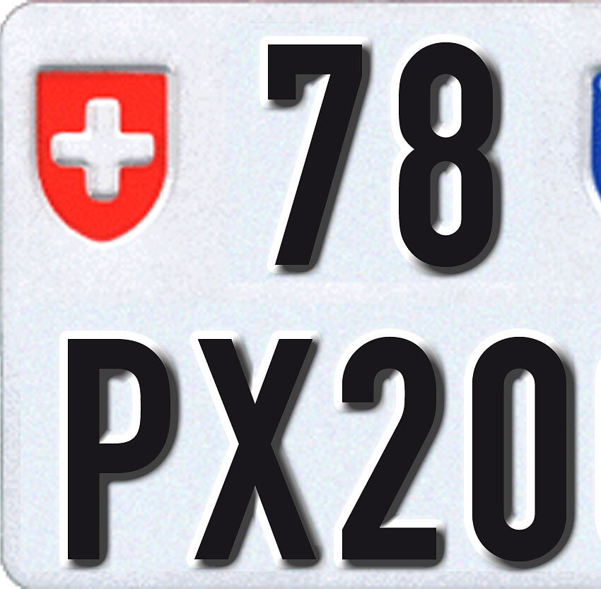 Nummernschild Individuell für Ausstellungszwecke, als Geschenk, etc.
