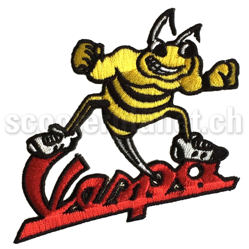 SCOOTERPRODUCTS - Aufnäher Wilde Wespe mit Schriftzug "Vespa"