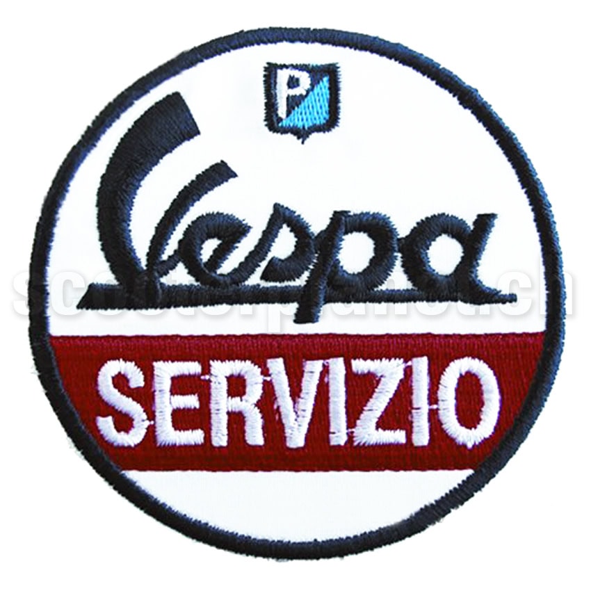 Aufnäher "Vespa Servizio", rund