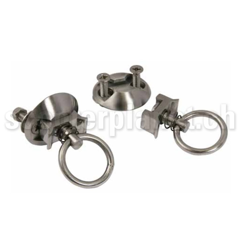 BIKE IT - Anker-Haken Paar mit Schnellverschluss für Befestigen und festzurren von Spanngurten/Spannriemen