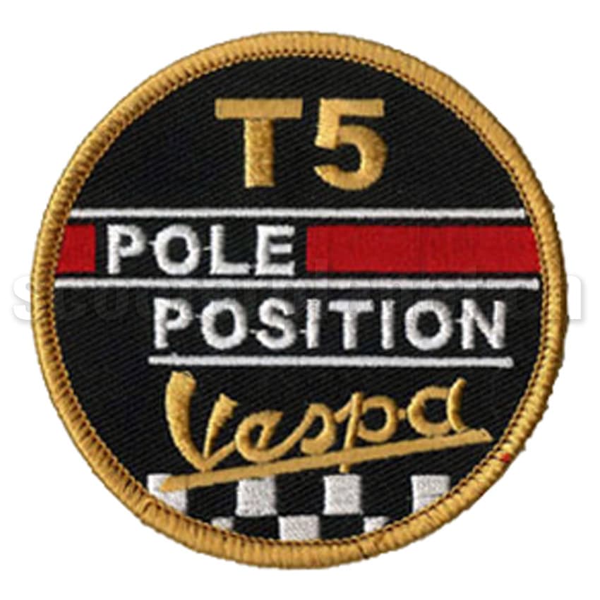 SCOOTERPRODUCTS - Aufnäher Vespa T5 Pole Position, rund