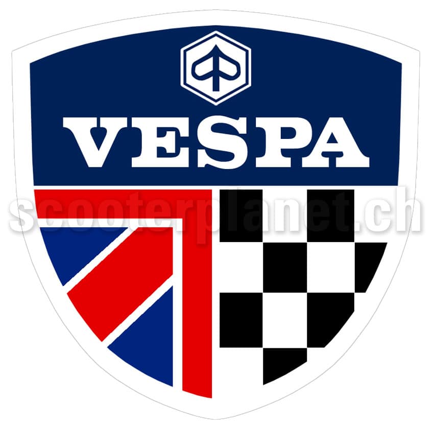 SCOOTERPRODUCTS - Kleber Wappen Vespa/Piaggio GB/2-Tone