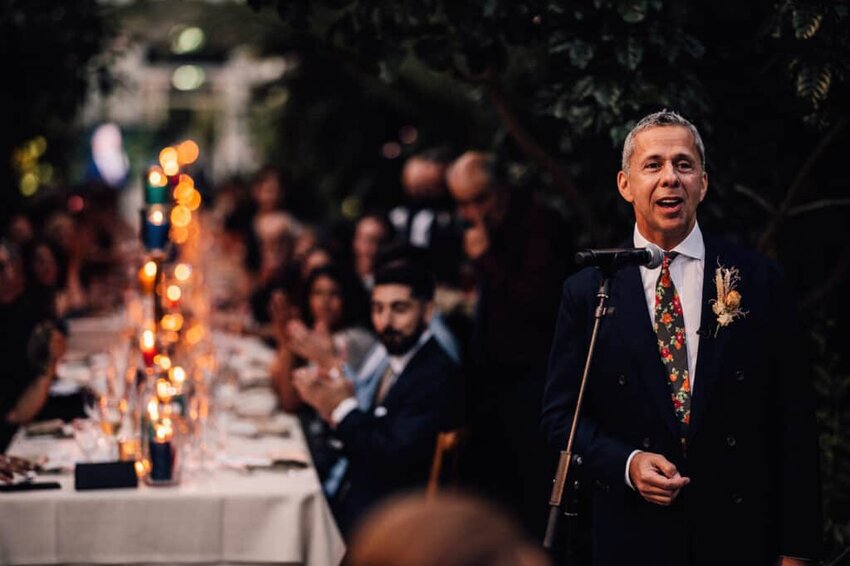 Father or the bride speech at Kew Gardens