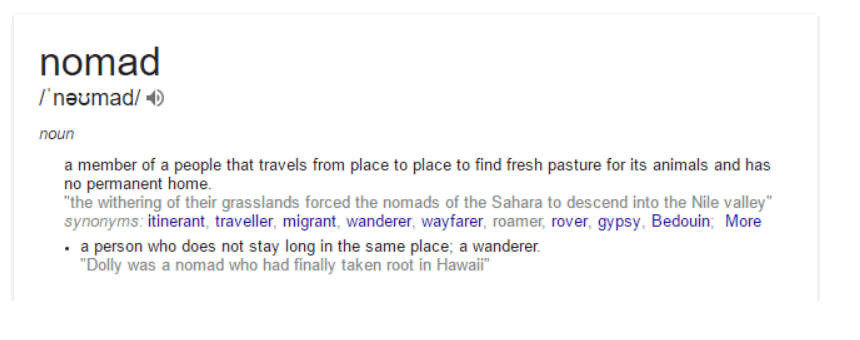 Going NZ nomad-definition