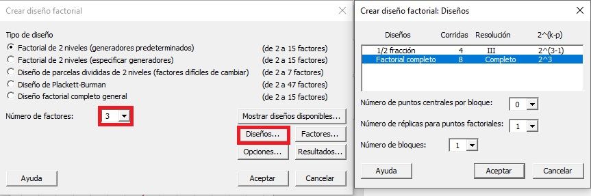 Diseño Factorial Completo DOE en Minitab