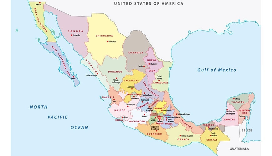 We’ll find all kinds of industries throughout Mexican states.
