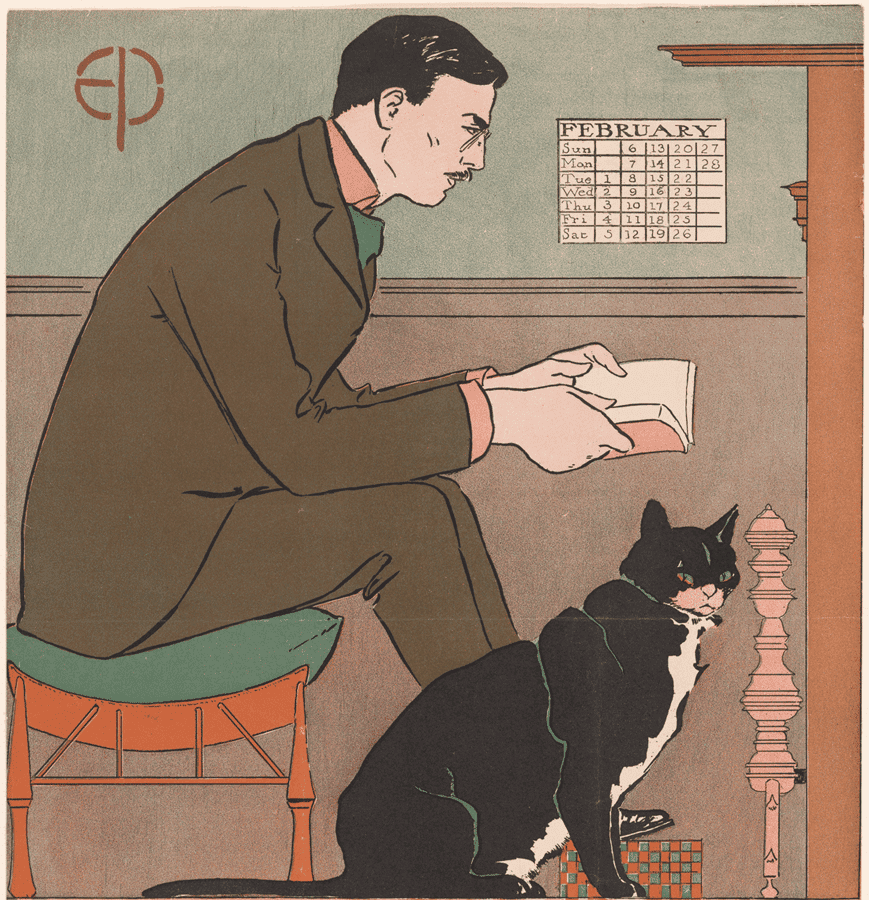 Edward Penfield. Self portrait. Image: National Portrait Gallery, Smithsonian Institution, 1898, public domain.