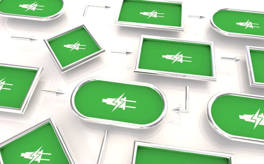 green electricity plug