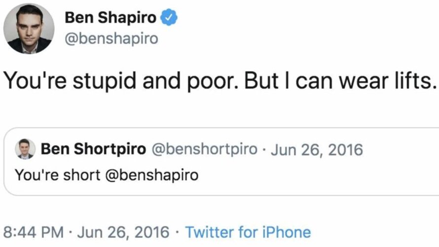 Ben Shapiro Twitter Rules – Feud is the Best Strategy