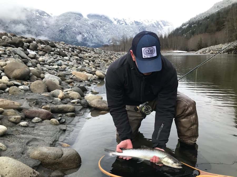 Winter bull trout fishing