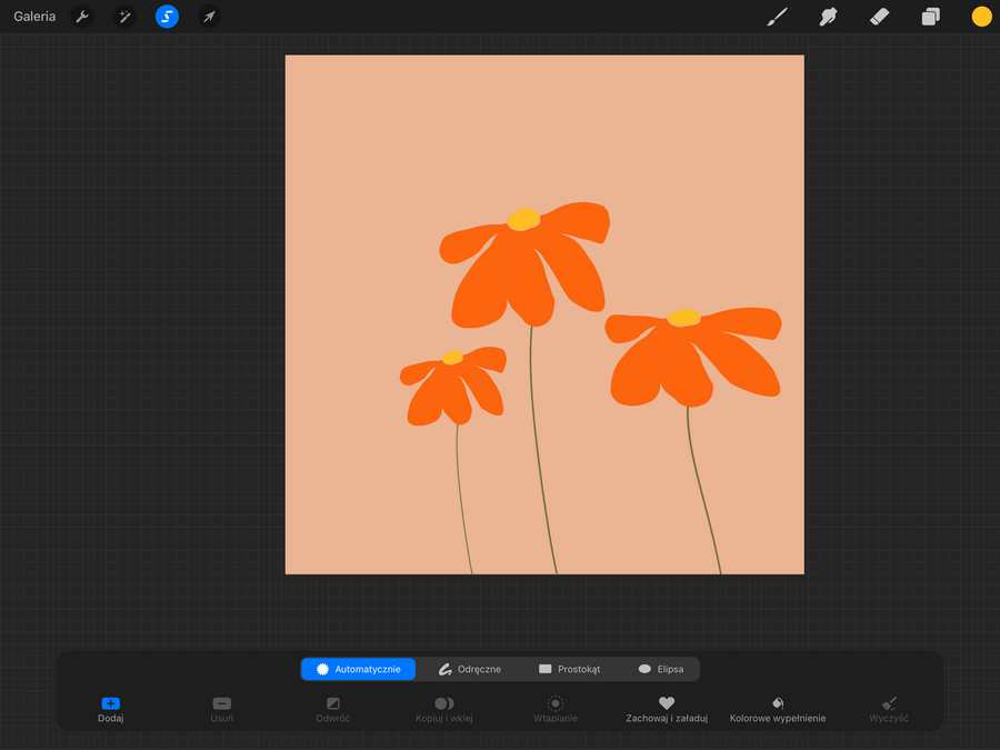 Procreate transformacja narzedzia