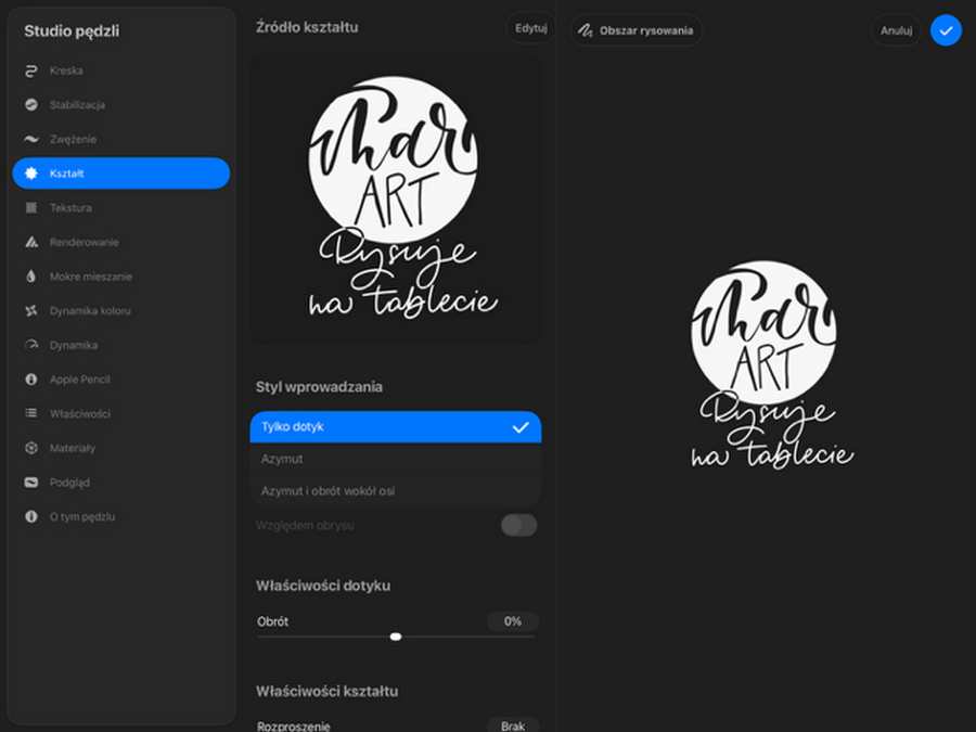 jak zrobic stempel w Procreate