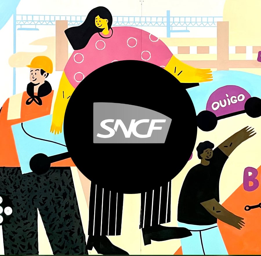 SNCF OUIGO : Fresque pour les équipes