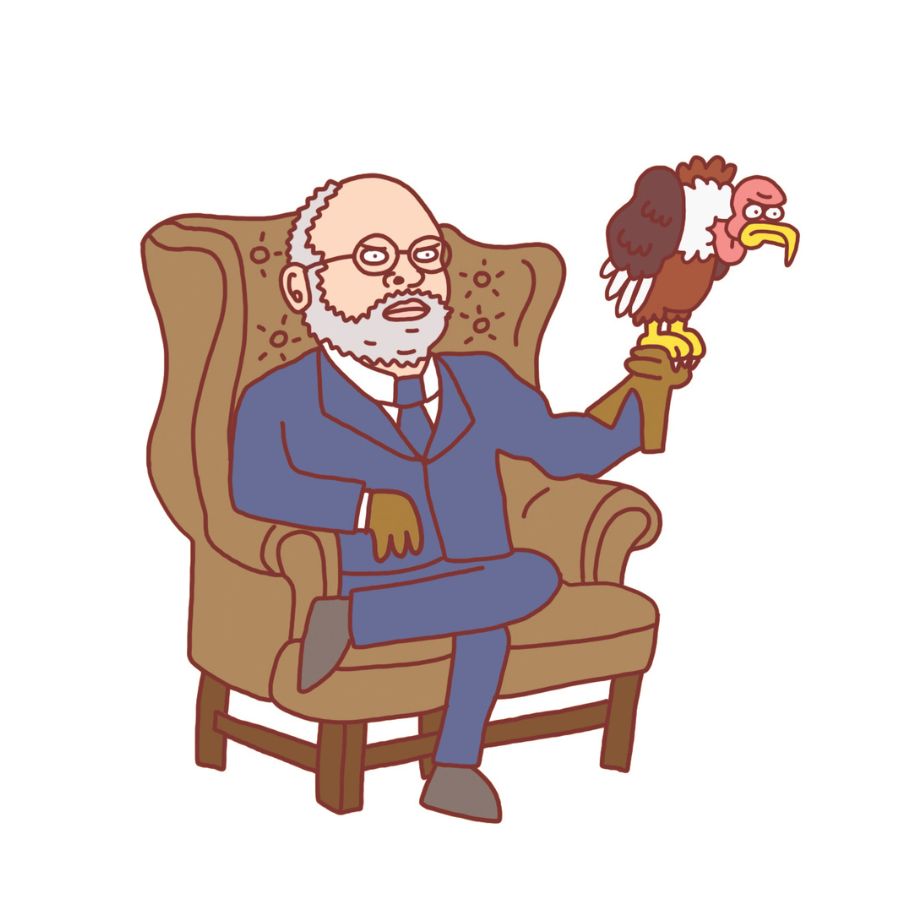 An illustration of Paul Singer, "vulture capitalist"