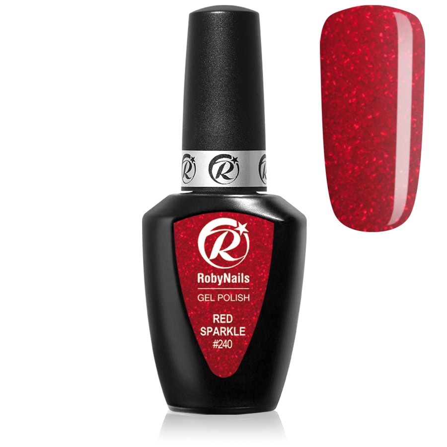 R.N. GEL POLISH RED SPARKLE