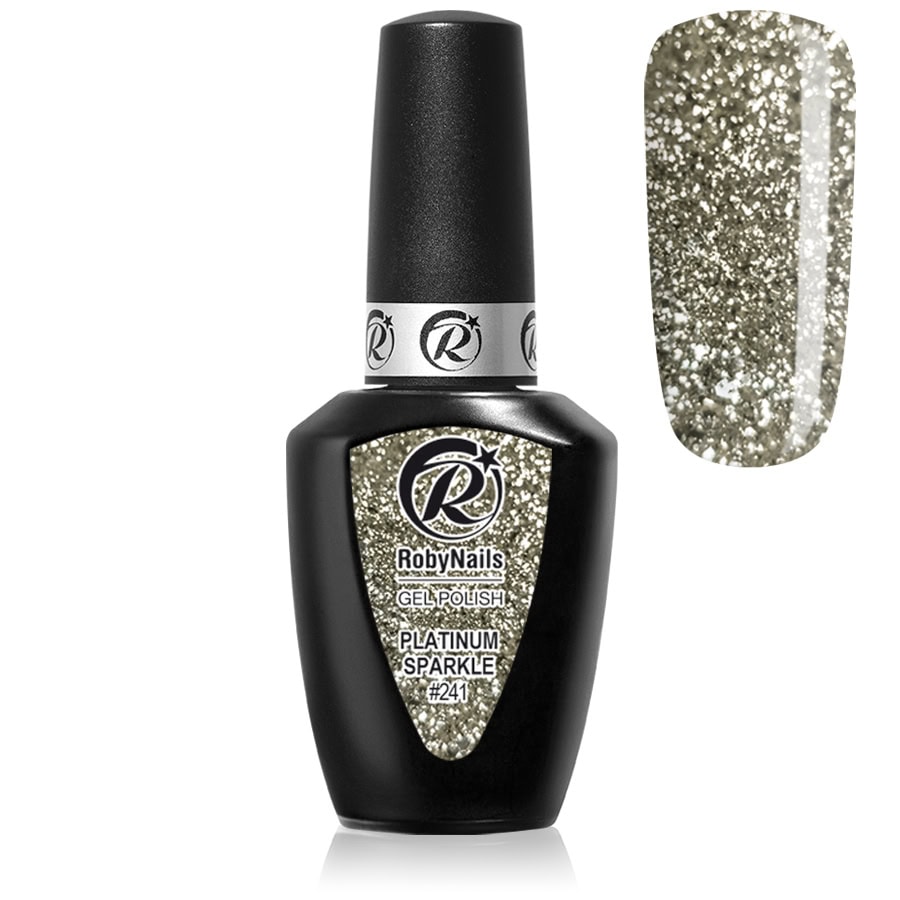 R.N. GEL POLISH PLATINUM SPARKLE