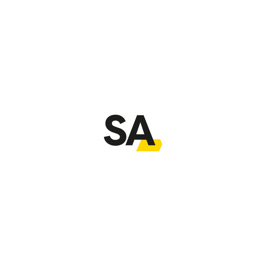 Nowe logo Startup Academy Nowe logo Startup Academy (media społecznościowe): czarne logo „Startup Academy” z żółtą kreską na białym tle przygotowane w proporcjach kwadratowych.