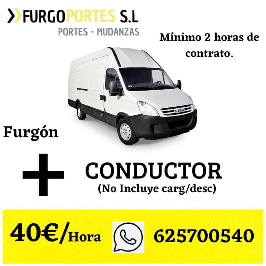 alquiler de furgoneta madrid por horas solo transporte San Sebastian de los Reyes