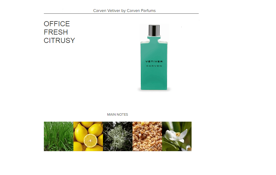 Carven Vetiver by Carven Parfums Cologne History Scentbird