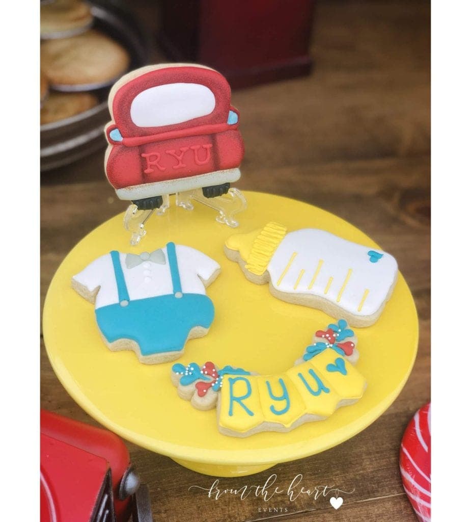 garage cookies for baby shower
