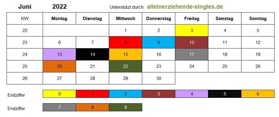 Kindergeldausazahlungstermine Juni 2022