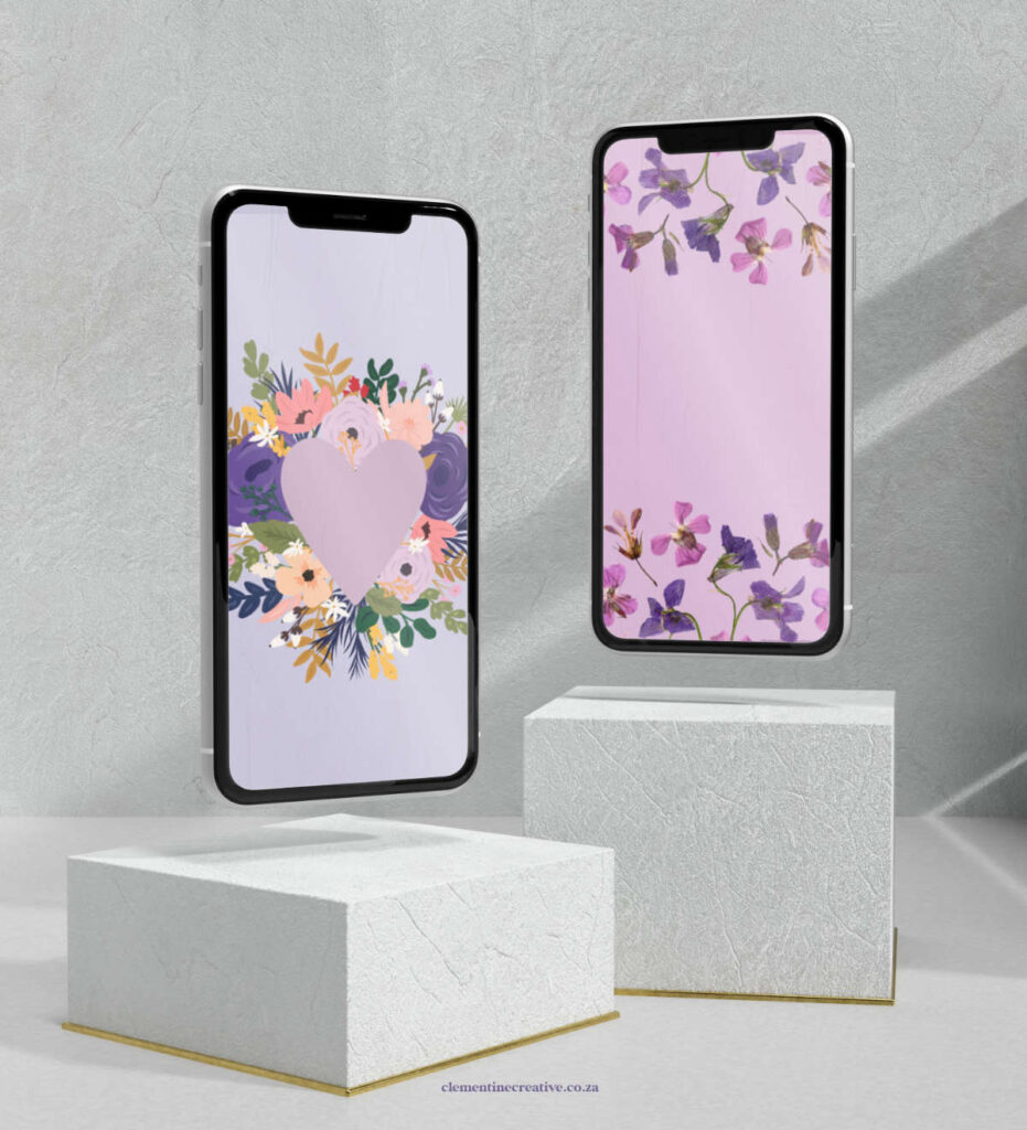 purple floral phone backgrounds