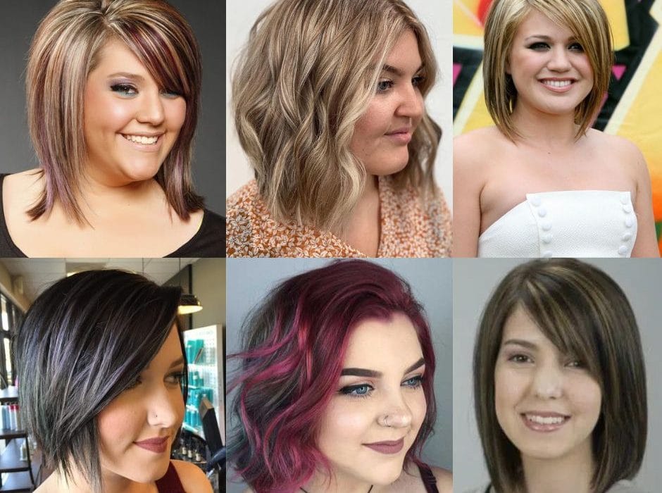 medium length short hairstyles for fat faces and double chins